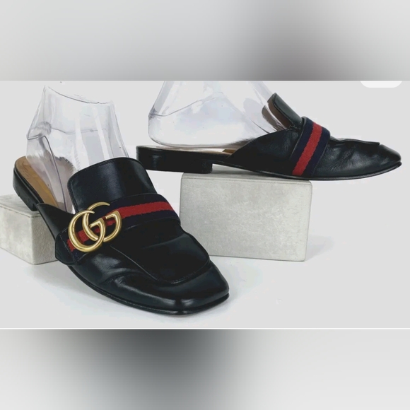 💚♥️ GUCCI - Peyton Web Mules! - Picture 4 of 10